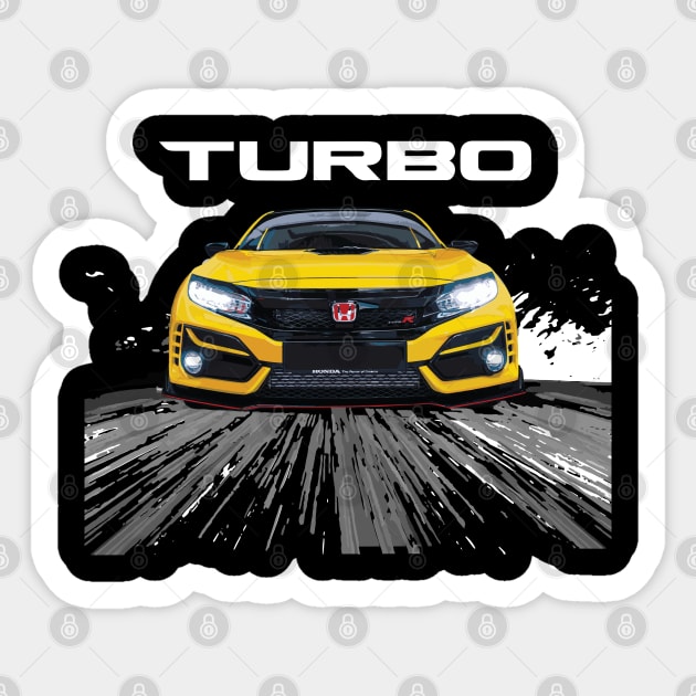 Turbo JDM Spoon FK8 Hatch anime style Sticker by cowtown_cowboy